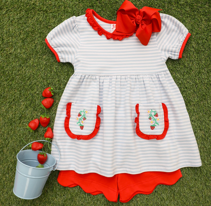So Berry Sweet Scallop Short Set Jellybean by Smock Candy