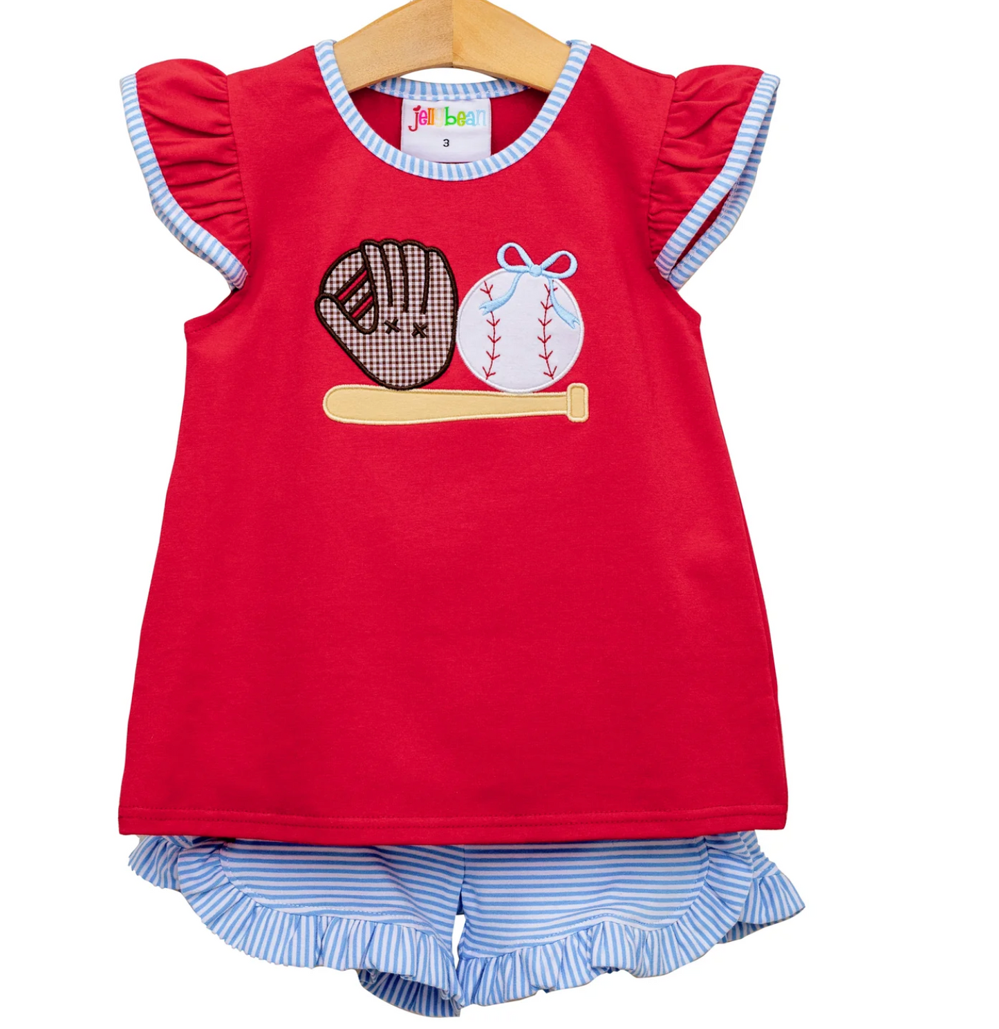 Spring Ball Ruffle Short Set Jellybean by Smock Candy