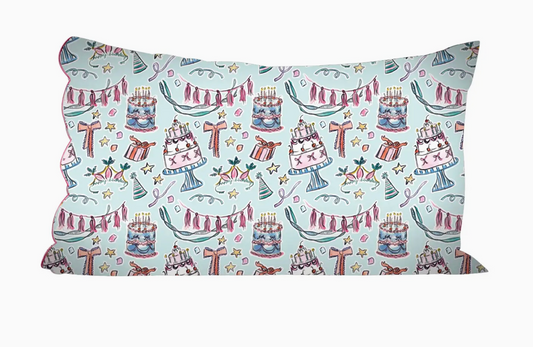 Scalloped Happy Birthday Pillowcase