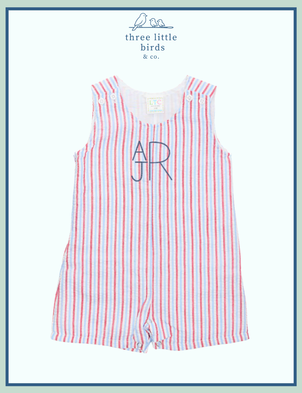 Boys Patriotic Seersucker Shortall