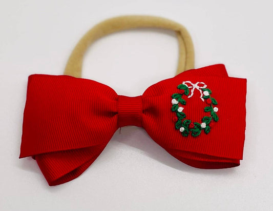 Christmas Wreath Baby Headband