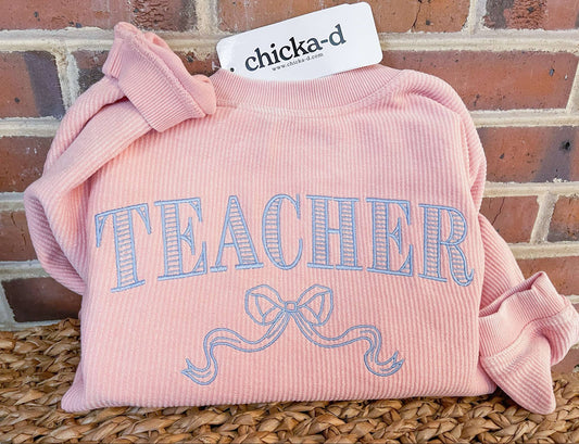 Teacher Bow Sweatshirt - XL