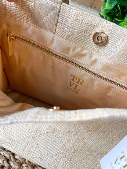 Luxe Bali Straw Tote TRVL