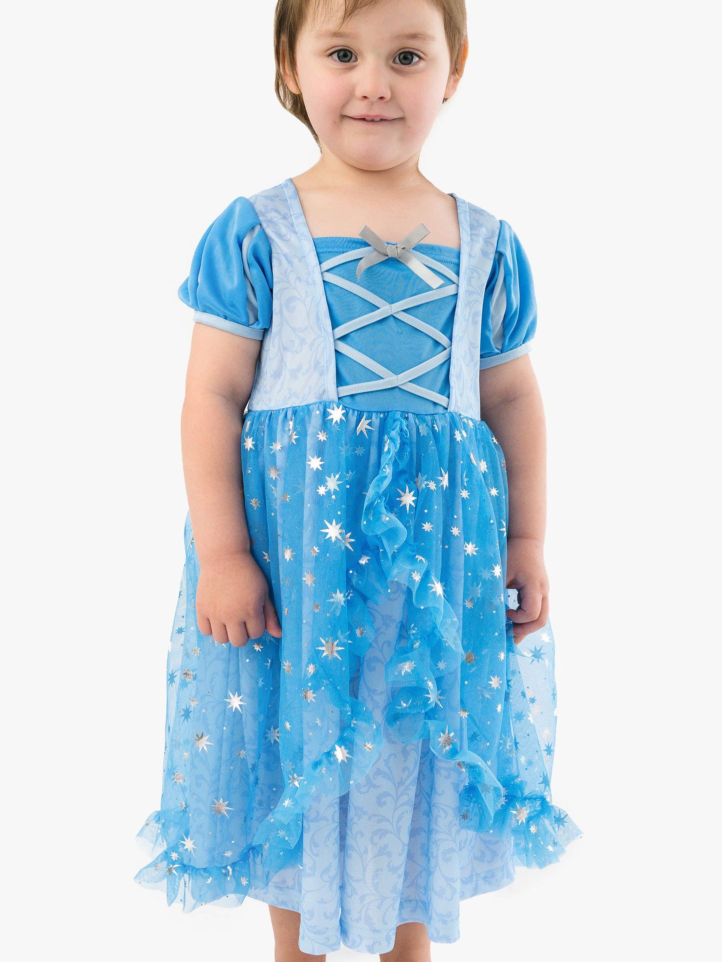 Wholesale SoftSnooze™ Girls Crystal Blue Princess Bow Dress-Up Nightgown