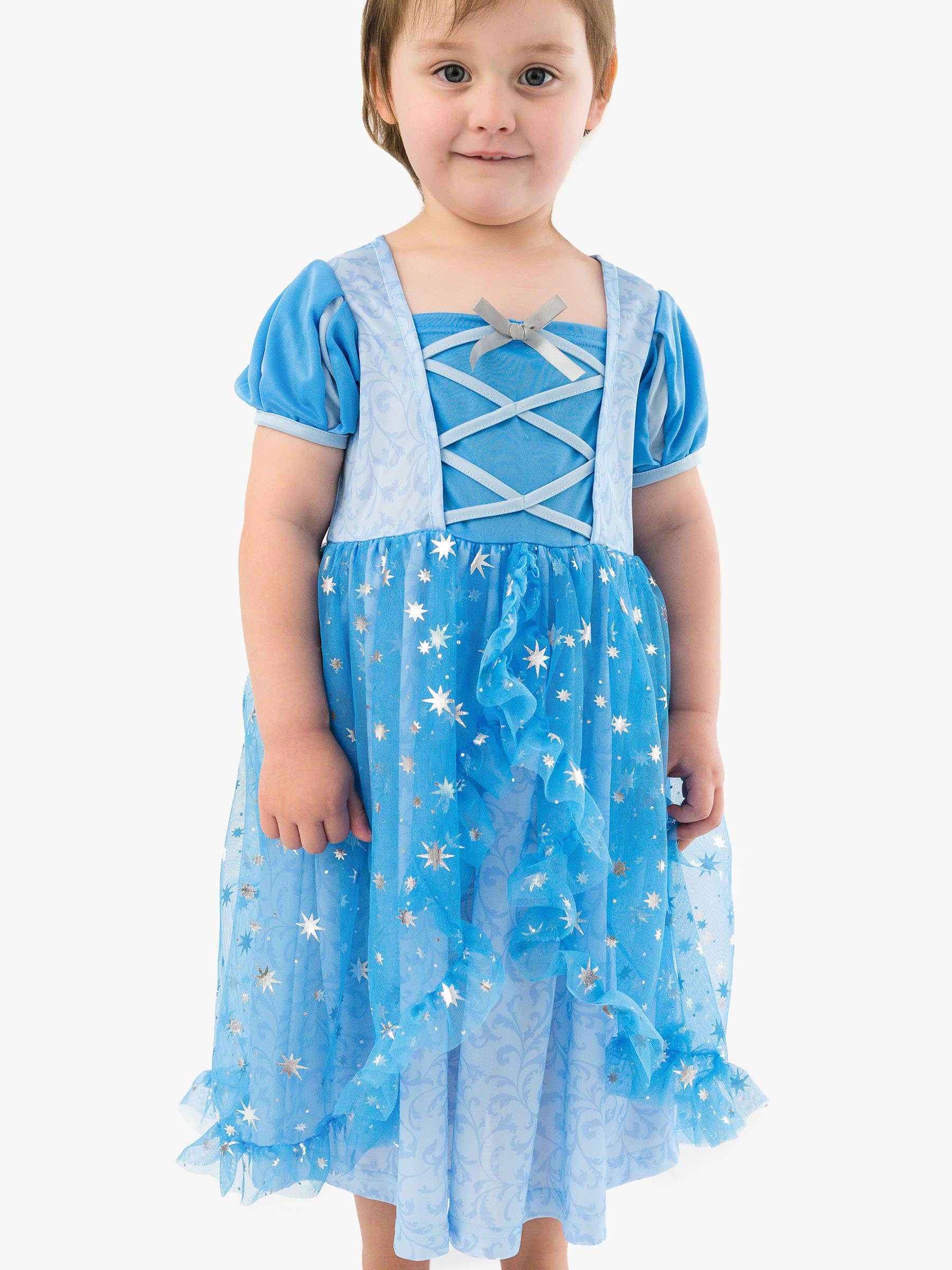 Wholesale SoftSnooze™ Girls Crystal Blue Princess Bow Dress-Up Nightgown