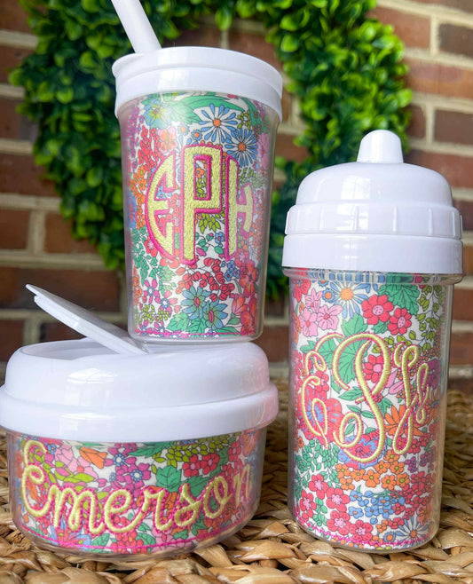 Liberty Premium Fabric Cup/Snack Set