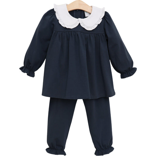 Catherine Bloomer Pants Set- Navy