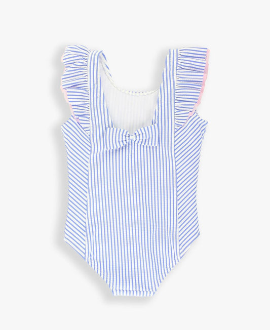 Seersucker Waterfall One Piece Rufflebutts